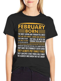 February Born T-Shirt - Loving Thoughtful Strong product image 1