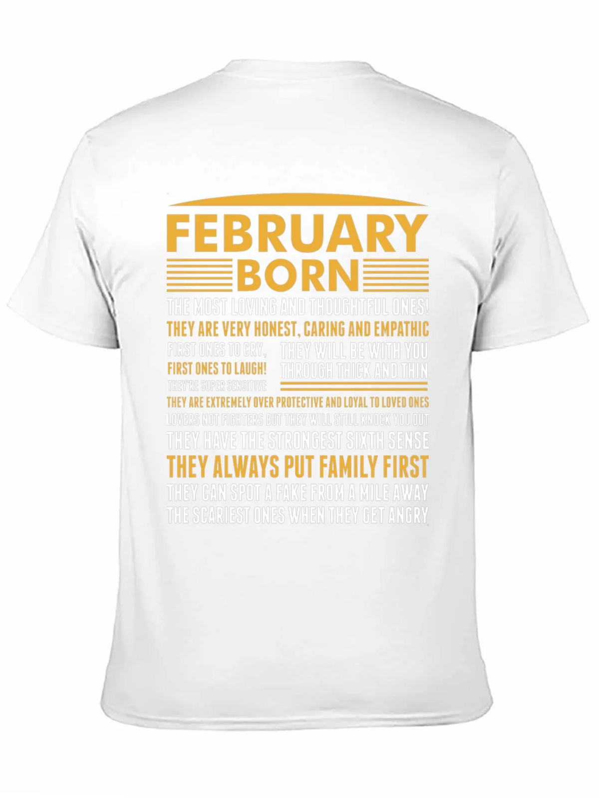 February Born T-Shirt - Loving Thoughtful Strong product image 3