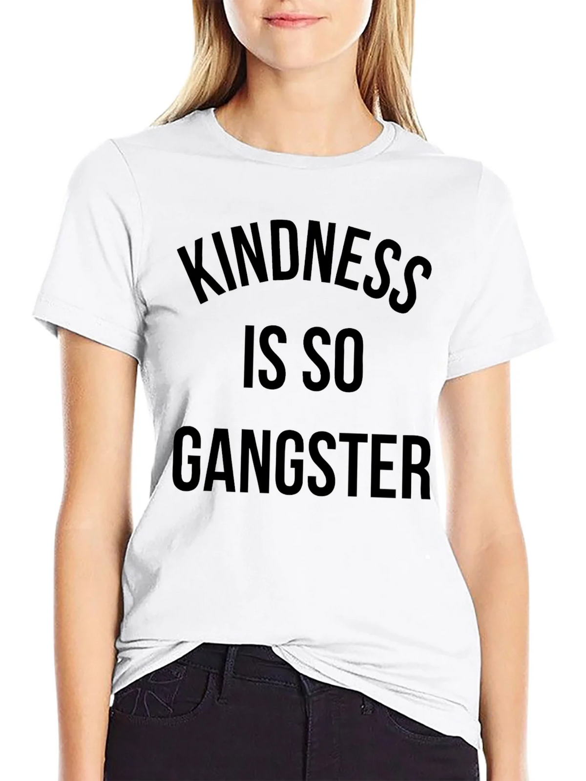 Kindness Is So Gangster Black T-Shirt product image 8