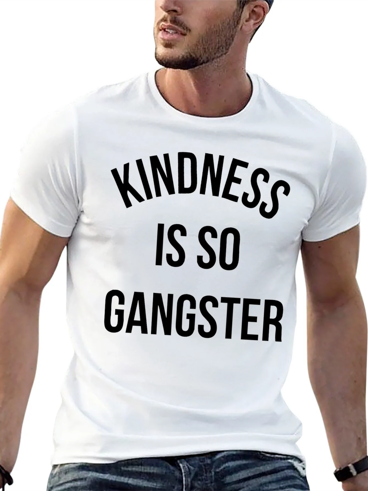 Kindness Is So Gangster Black T-Shirt product image 12
