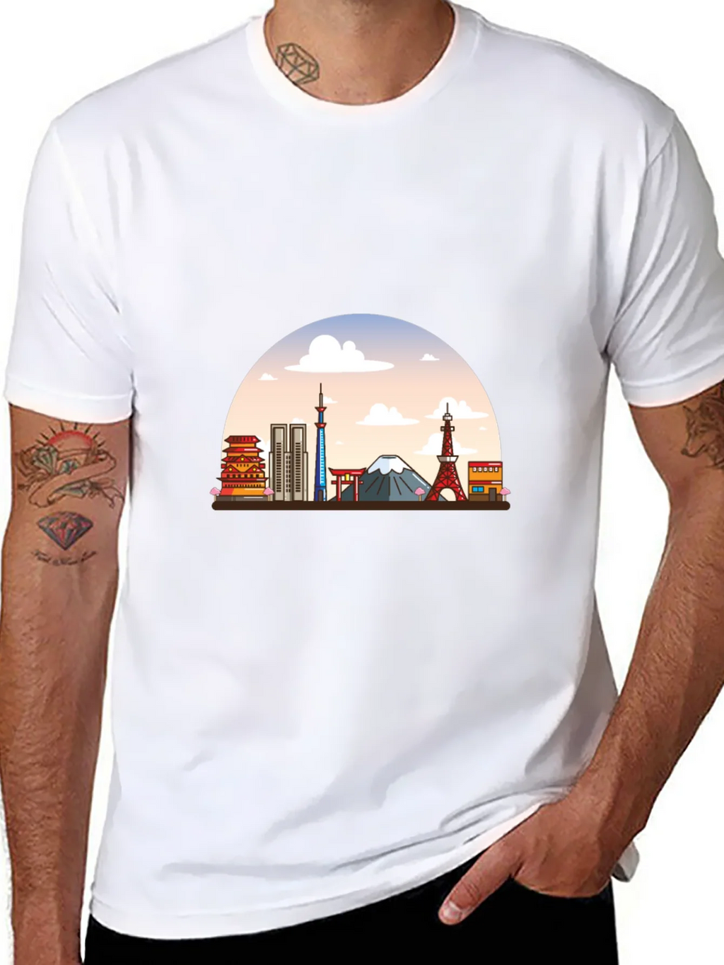 Tokyo Skyline Graphic T-Shirt product image 7