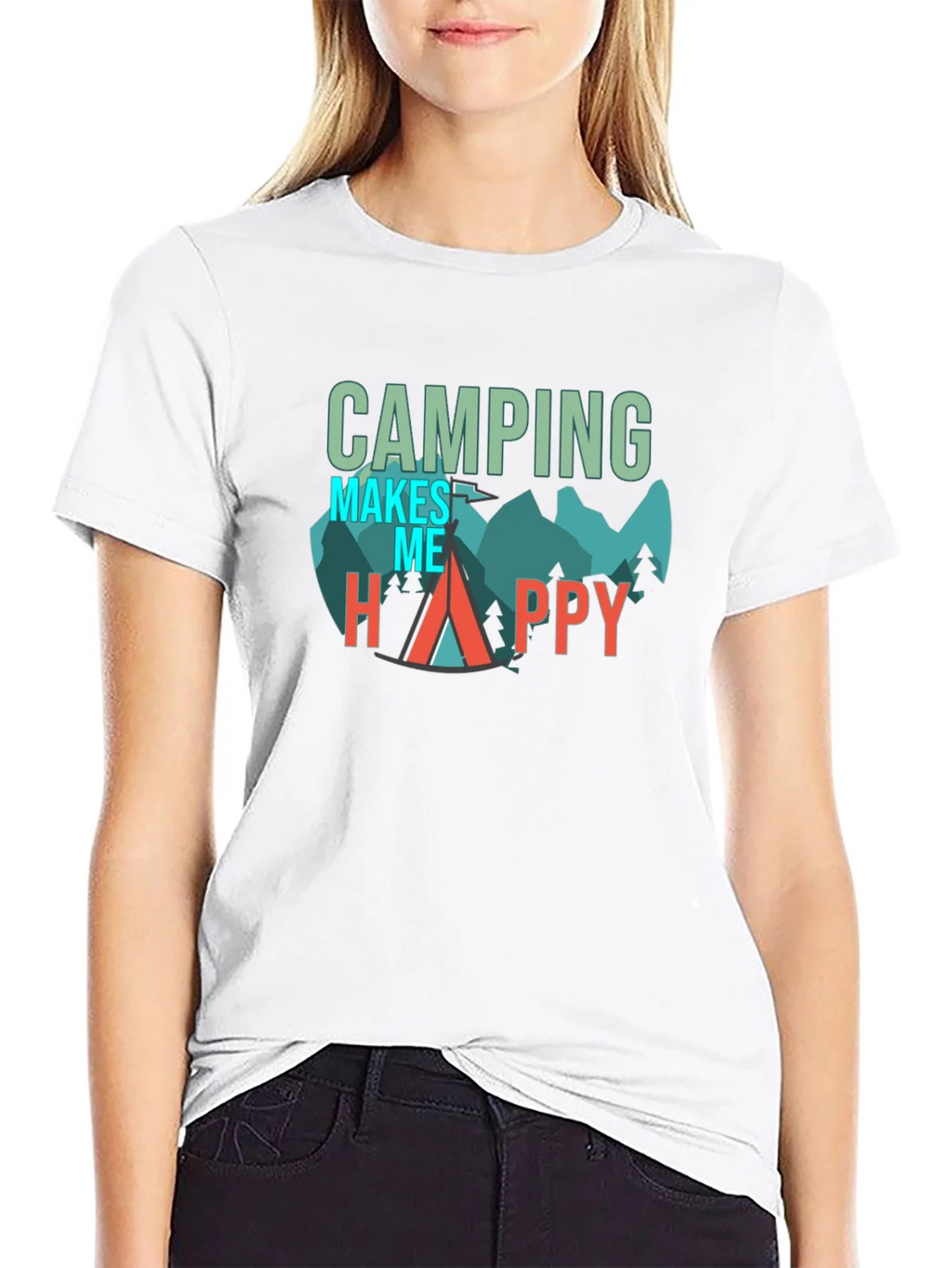 Camping Makes Me Happy Graphic Tee product image 8