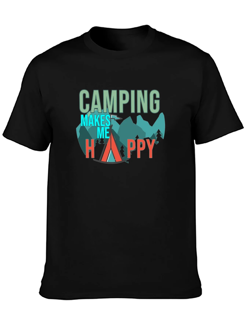 Camping Makes Me Happy Graphic Tee product image 3
