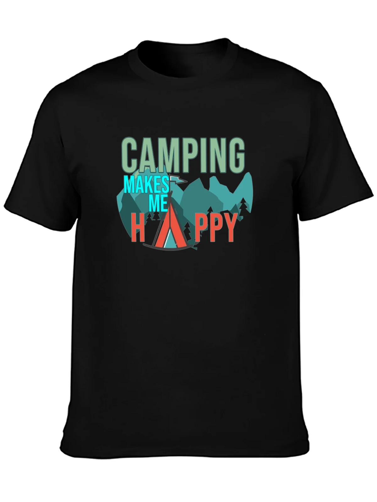 Camping Makes Me Happy Graphic Tee product image 3