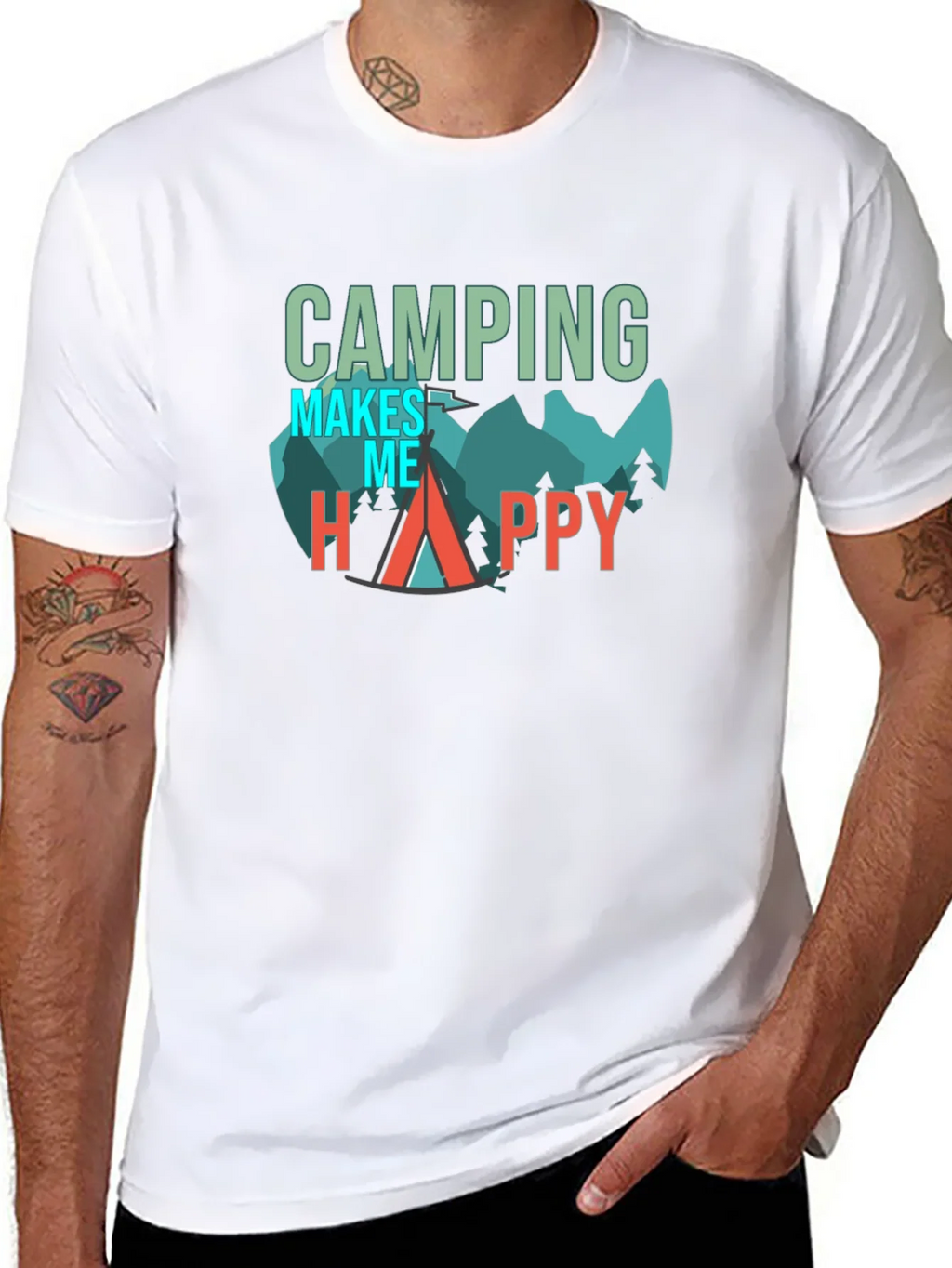 Camping Makes Me Happy Graphic Tee product image 7
