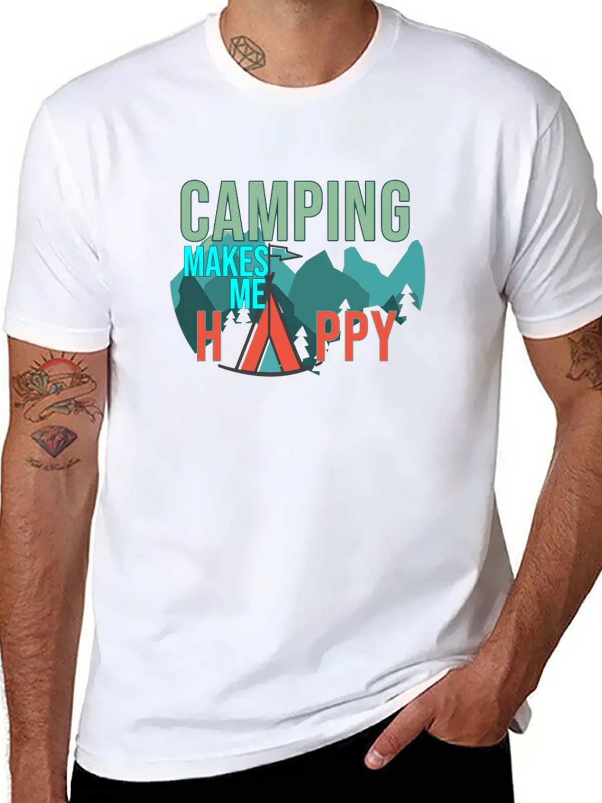 Camping Makes Me Happy Graphic Tee product image 7