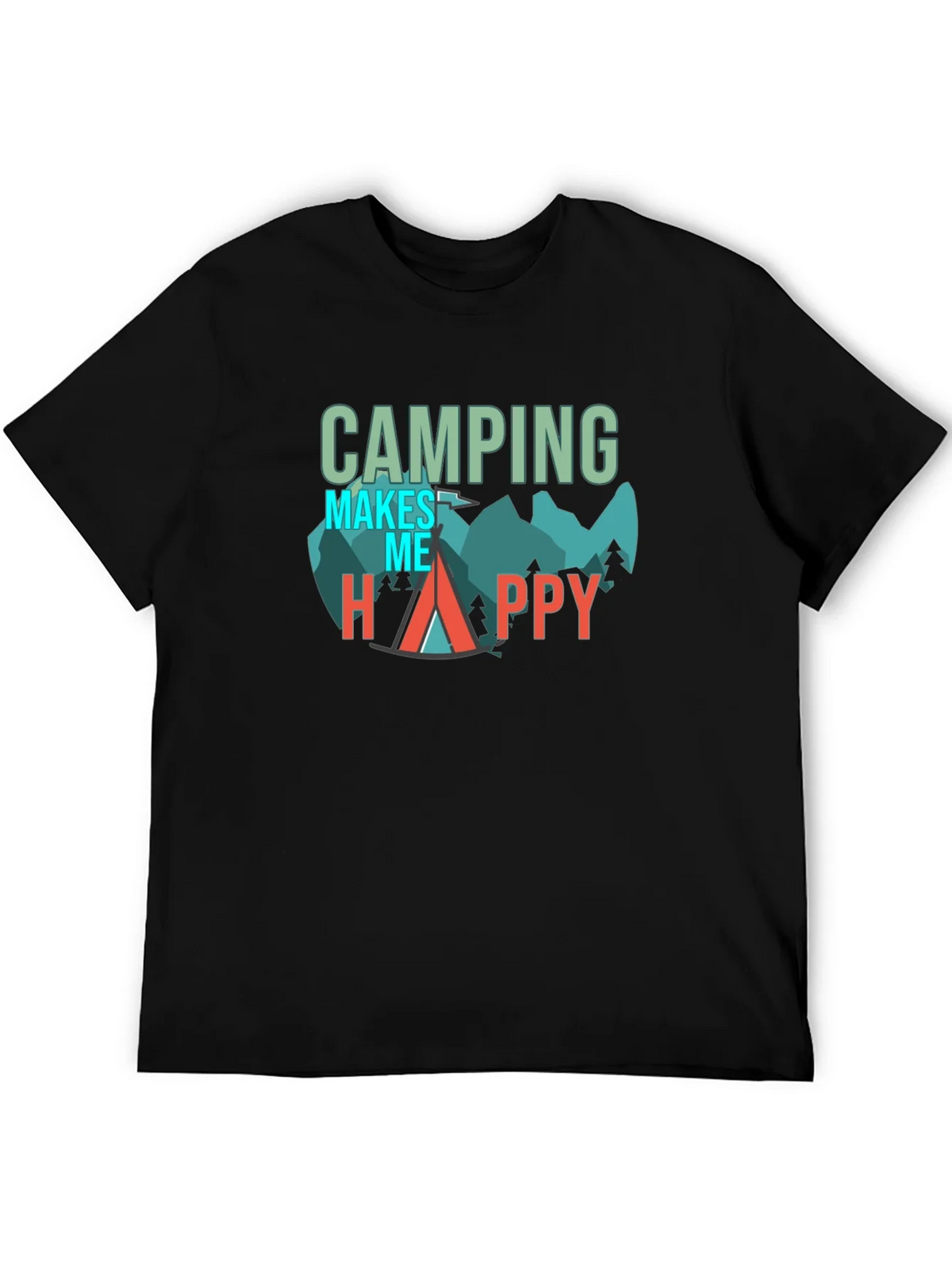 Camping Makes Me Happy Graphic Tee product image 5