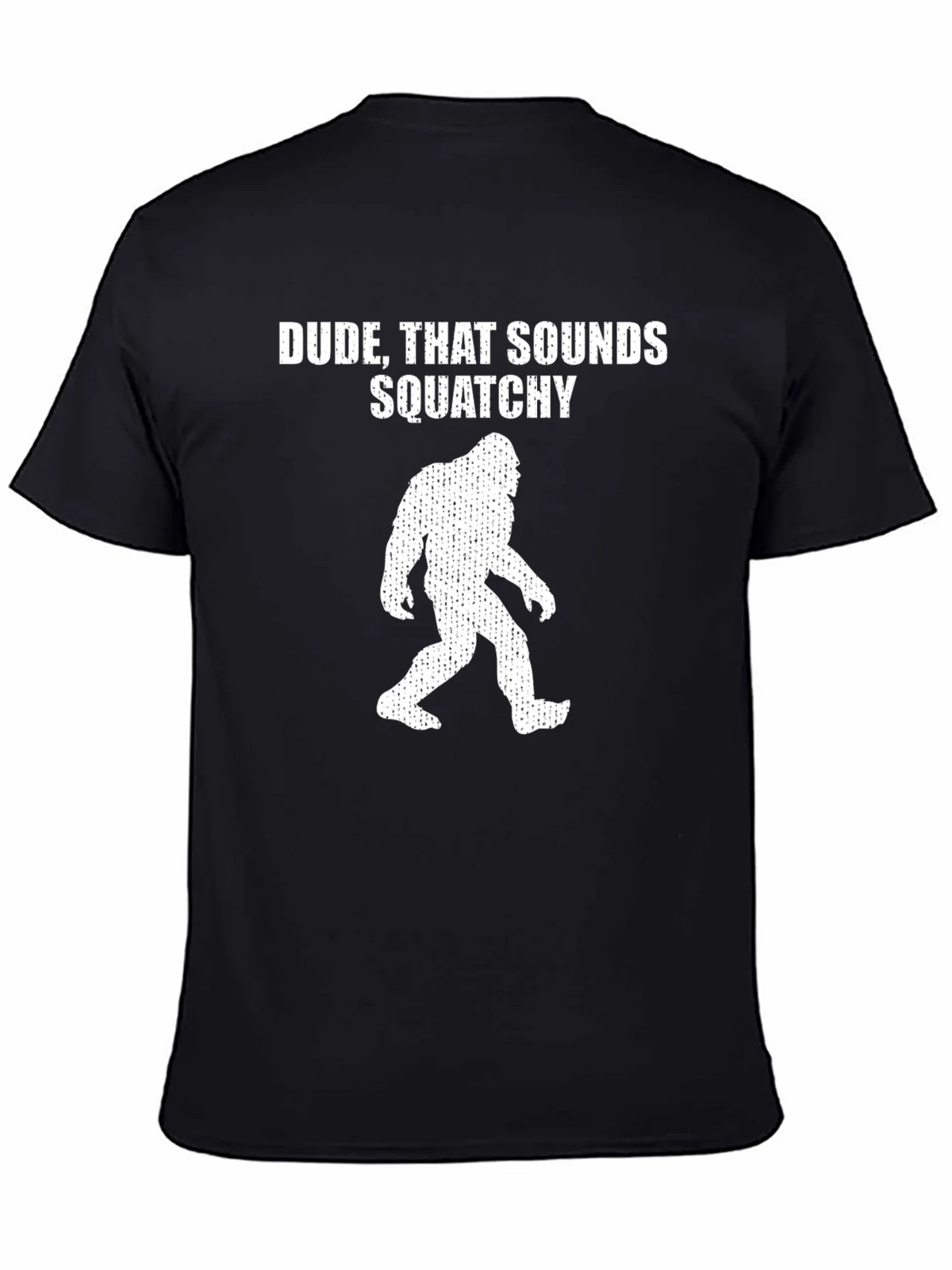 Dude Sounds Squatchy Black T-Shirt product image 4