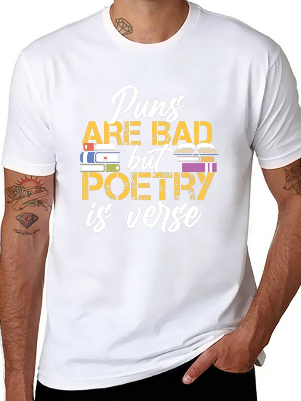 Puns Are Bad Poetry is Verse Graphic T-Shirt product image 7