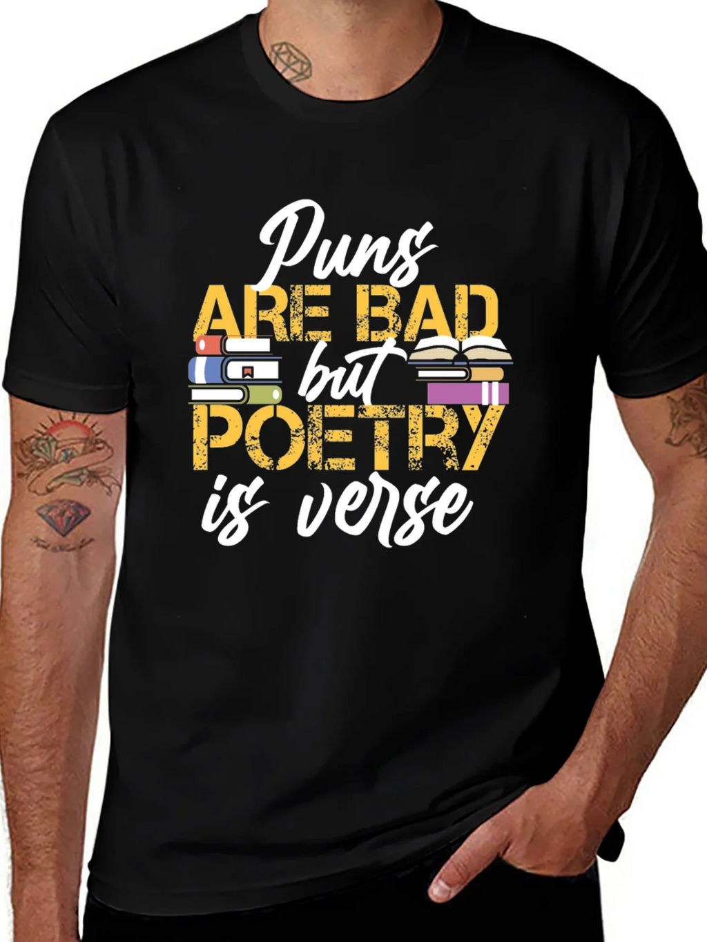 Puns Are Bad Poetry is Verse Graphic T-Shirt product image 1