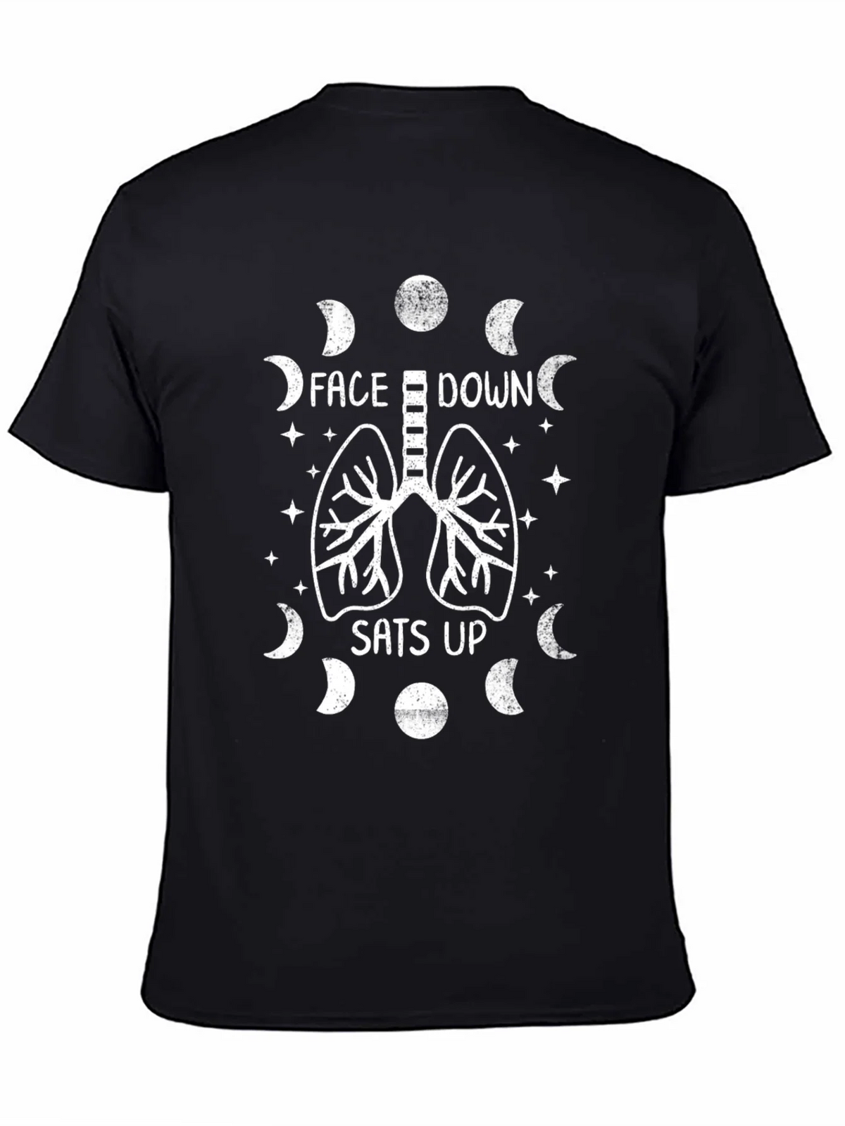Face Down Sats Up T-Shirt - Lung Design product image 2