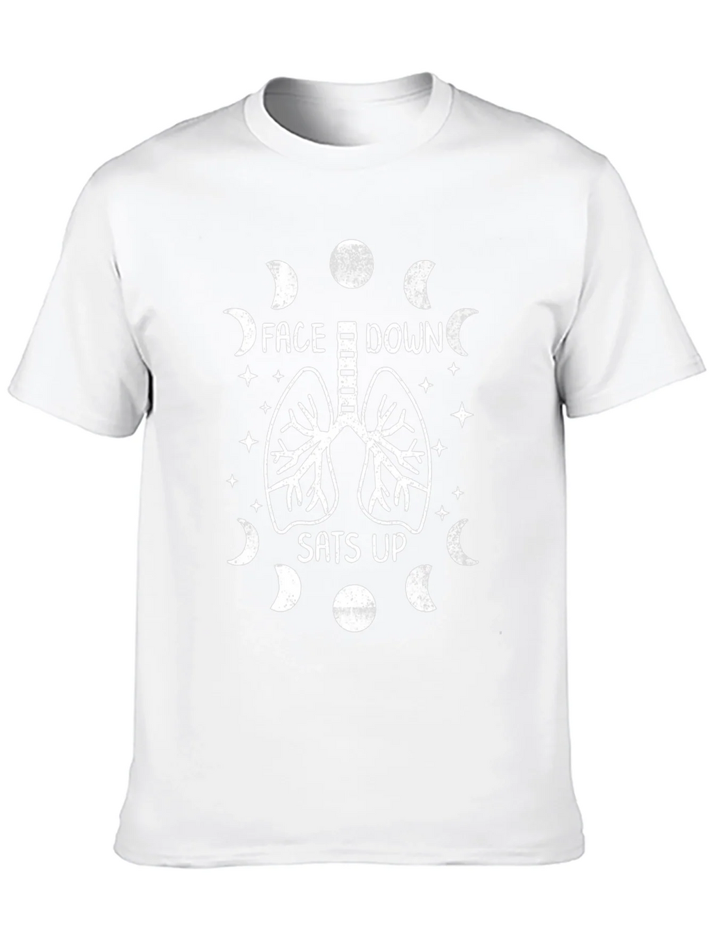 Face Down Sats Up T-Shirt - Lung Design product image 4