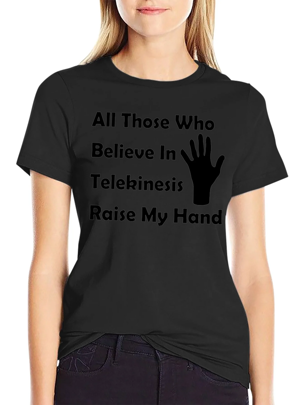 Telekinesis Humor T-Shirt Raise My Hand Graphic Tee product image 2