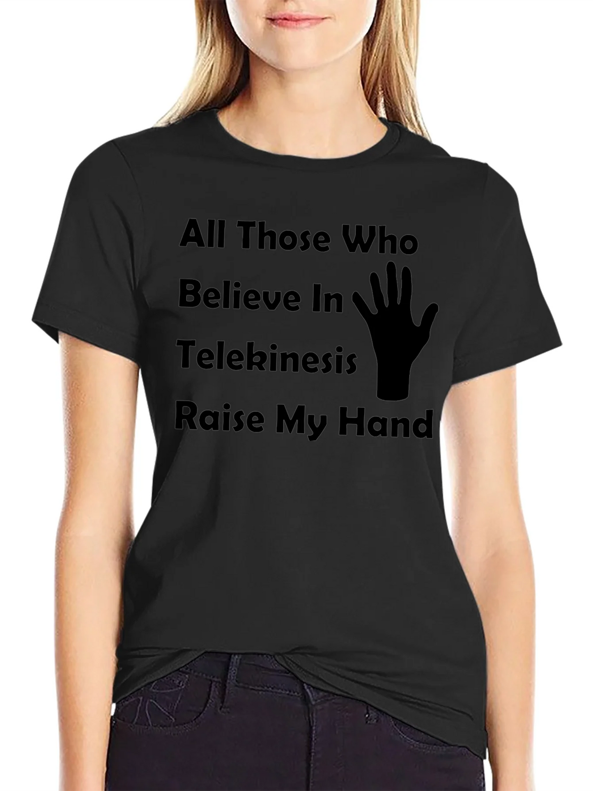 Telekinesis Humor T-Shirt Raise My Hand Graphic Tee product image 2