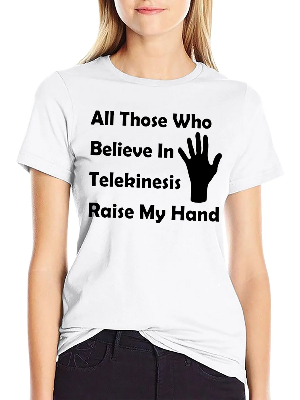 Telekinesis Humor T-Shirt Raise My Hand Graphic Tee product image 8