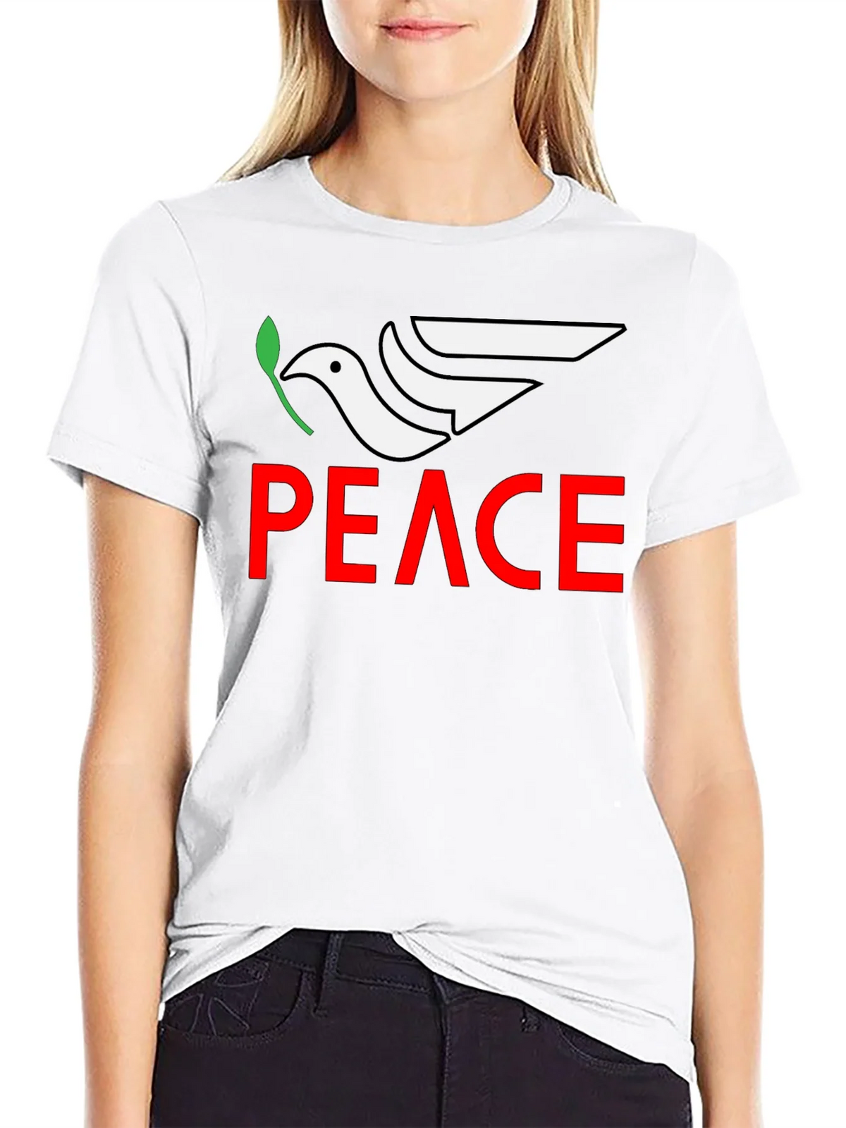 Peace Dove Graphic Tee - Black product image 7