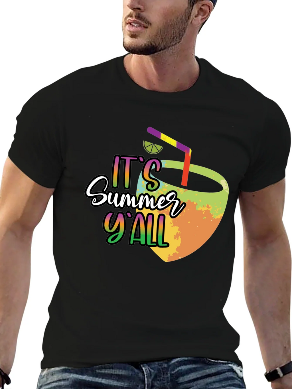 Summer Yall Graphic Tee - Black Cotton product image 6