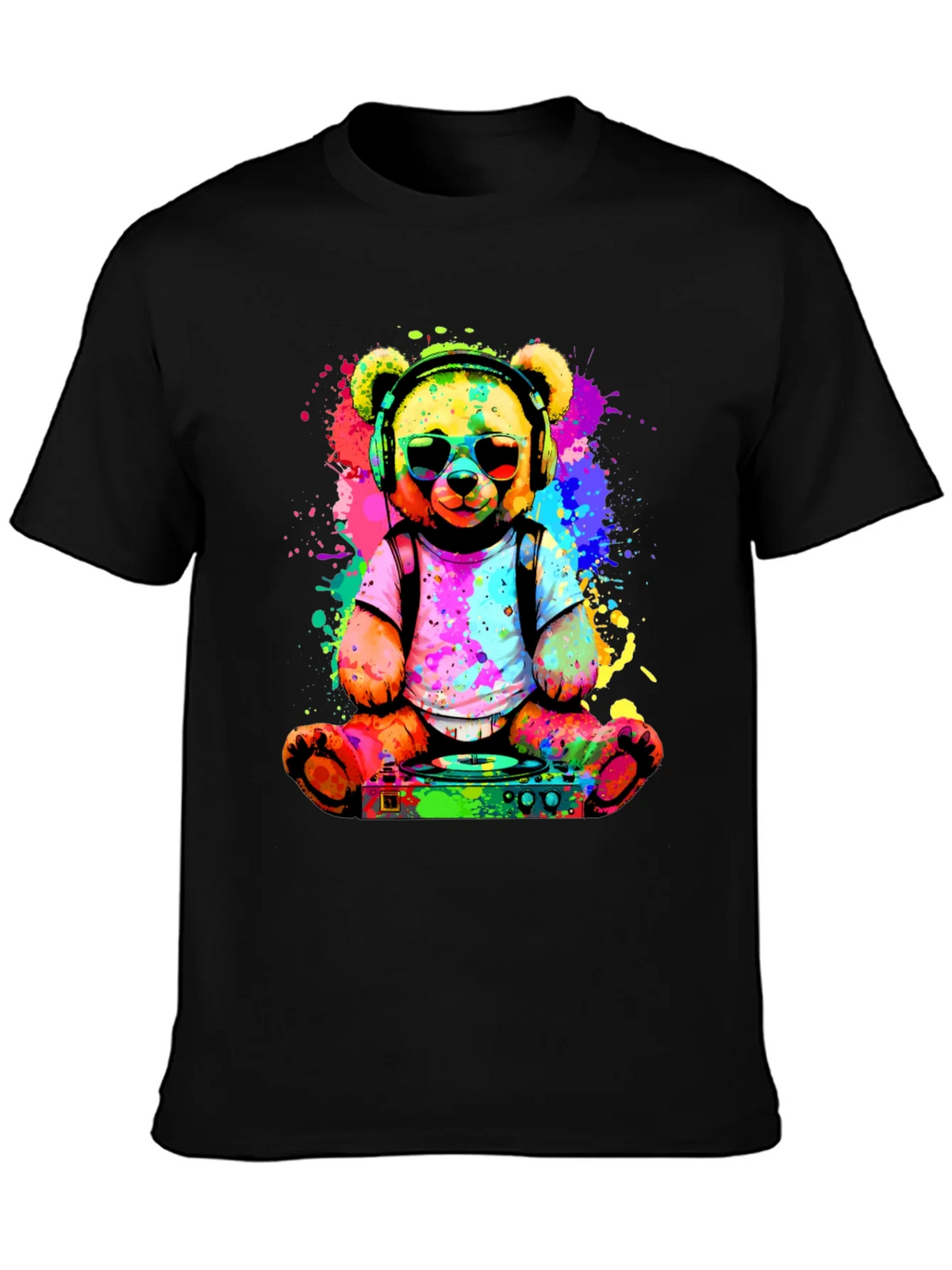 DJ Bear T-Shirt - Colorful Graphic Tee product image 3