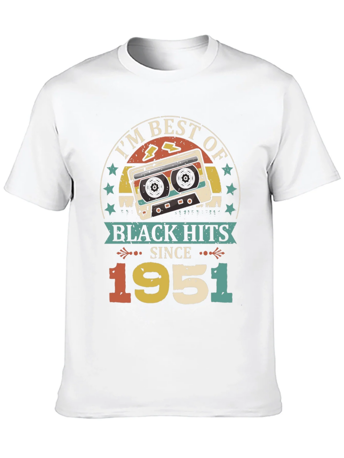 Best of Black Hits Since 1951 Retro Cassette T-Shirt product image 6