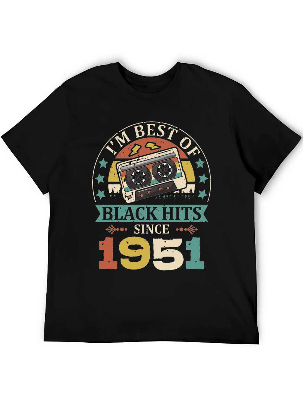 Best of Black Hits Since 1951 Retro Cassette T-Shirt product image 4