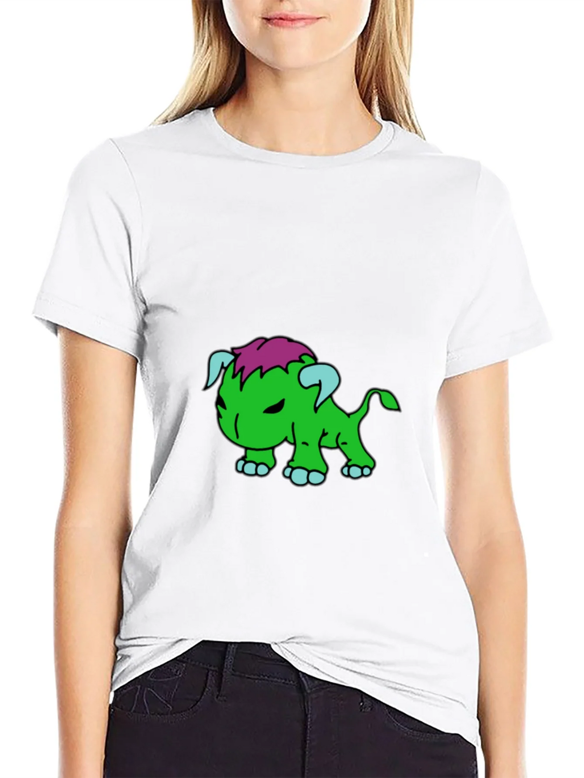 Cartoon Monster Graphic Black T-Shirt product image 6
