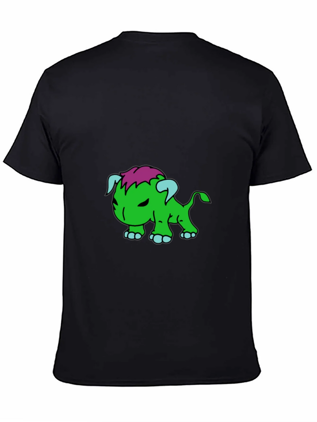 Cartoon Monster Graphic Black T-Shirt product image 2