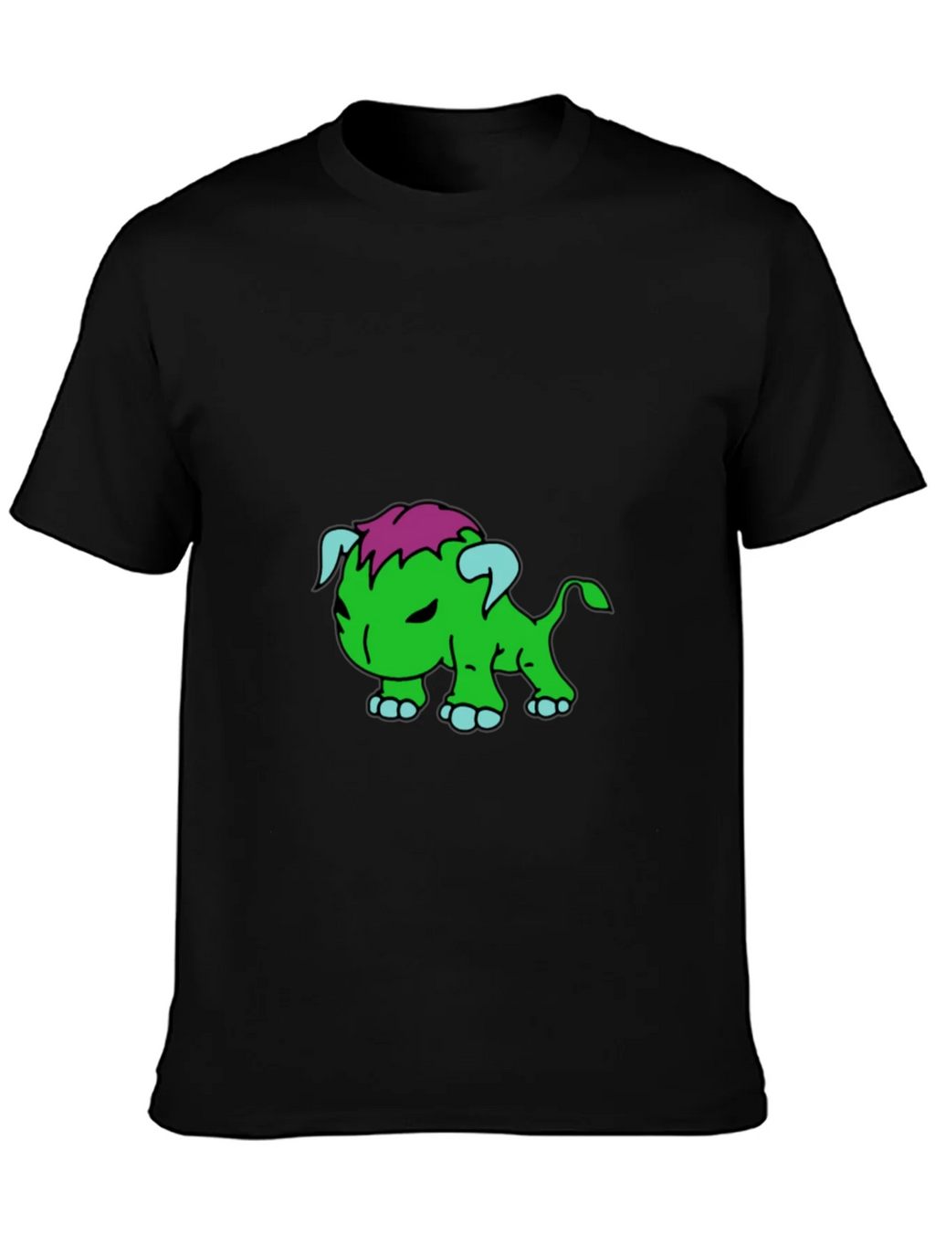 Cartoon Monster Graphic Black T-Shirt product image 1