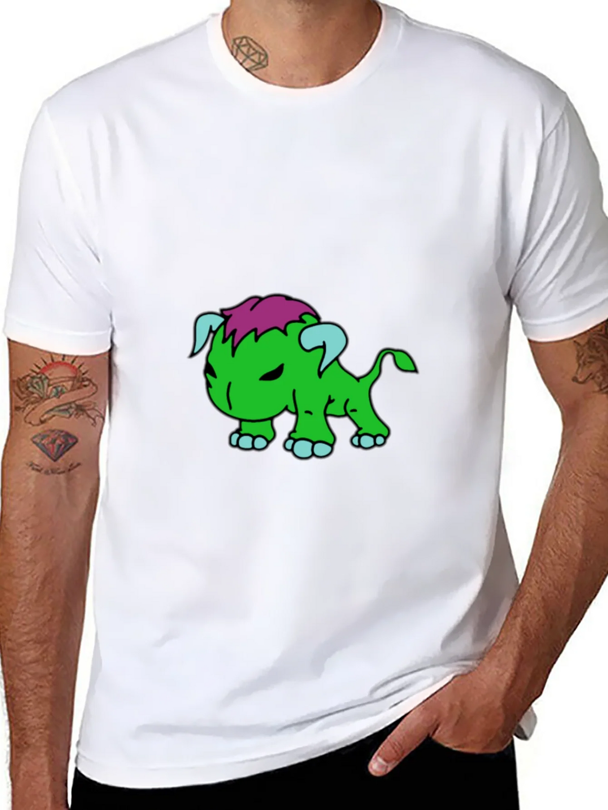 Cartoon Monster Graphic Black T-Shirt product image 5