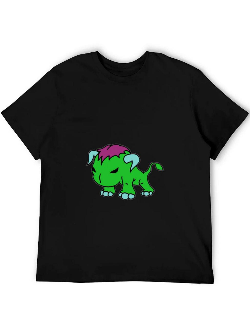 Cartoon Monster Graphic Black T-Shirt product image 3