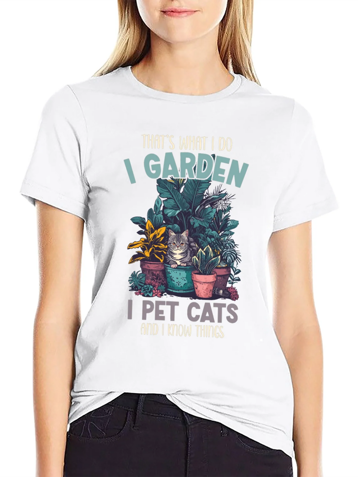 Gardening and Cat Lover T-Shirt product image 8