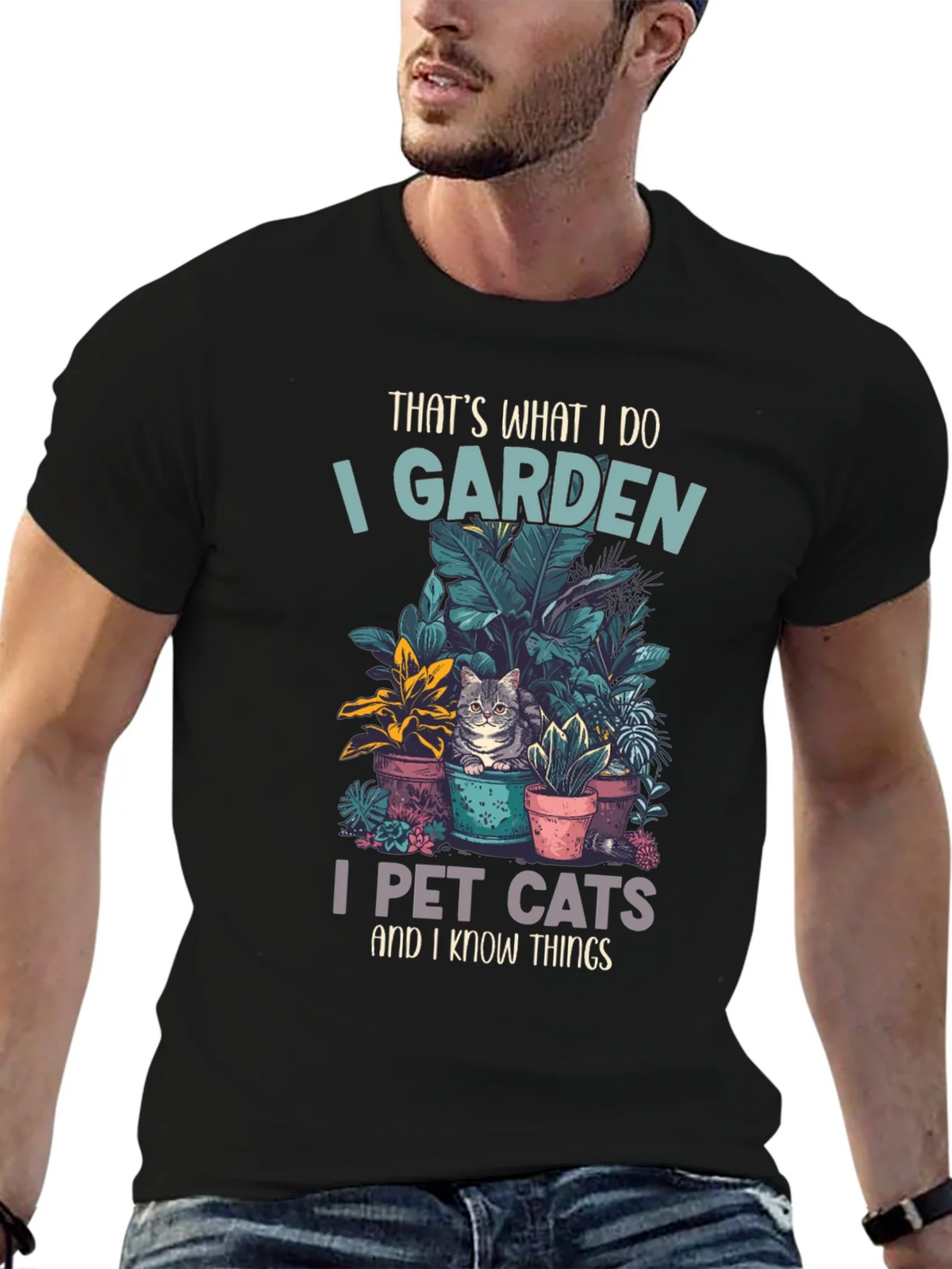 Gardening and Cat Lover T-Shirt product image 6