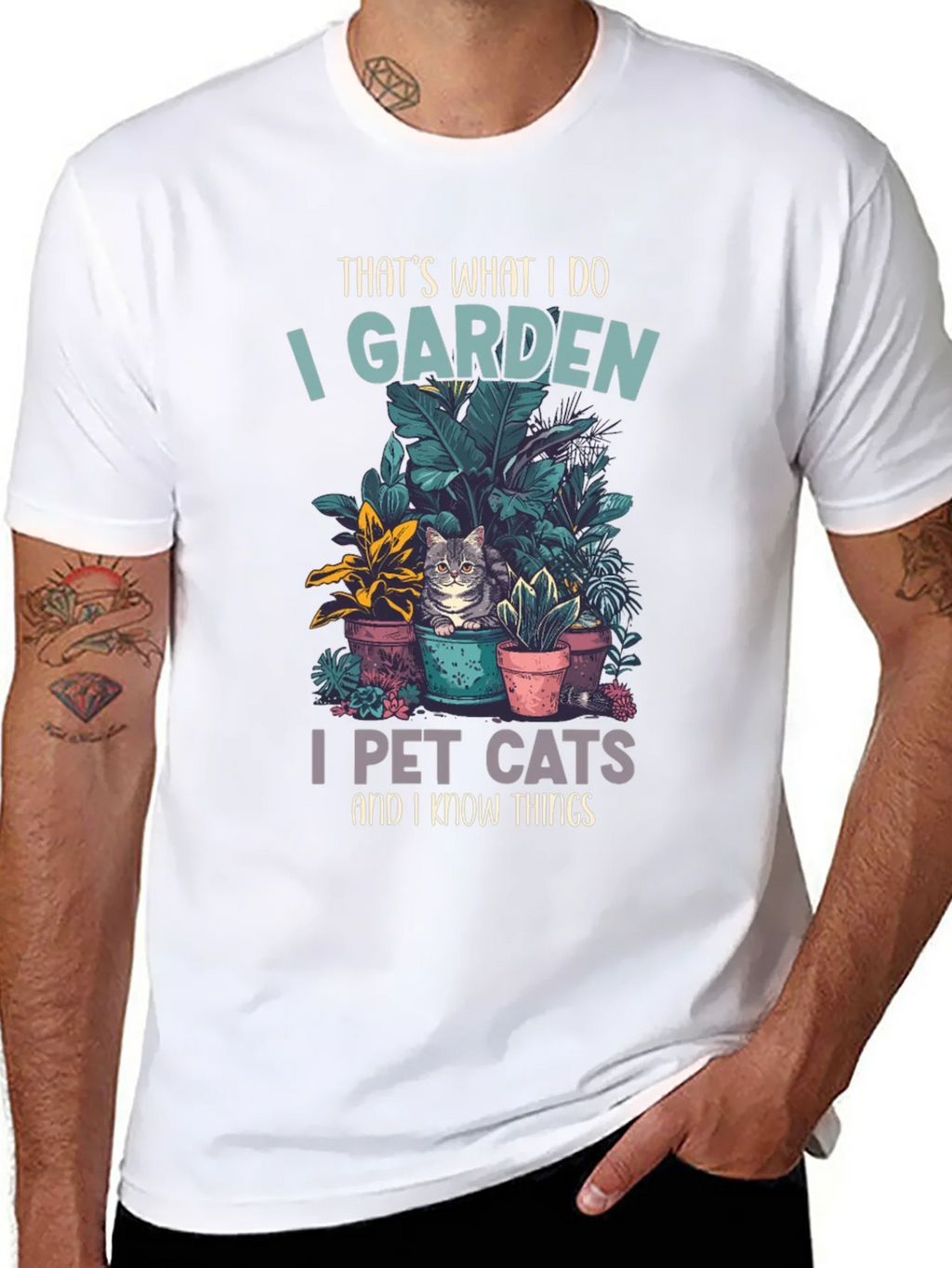 Gardening and Cat Lover T-Shirt product image 7