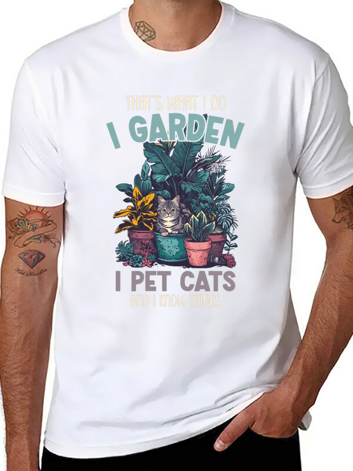 Gardening and Cat Lover T-Shirt product image 7