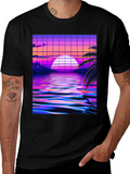 Vaporwave Sunset Graphic Tee product image 1