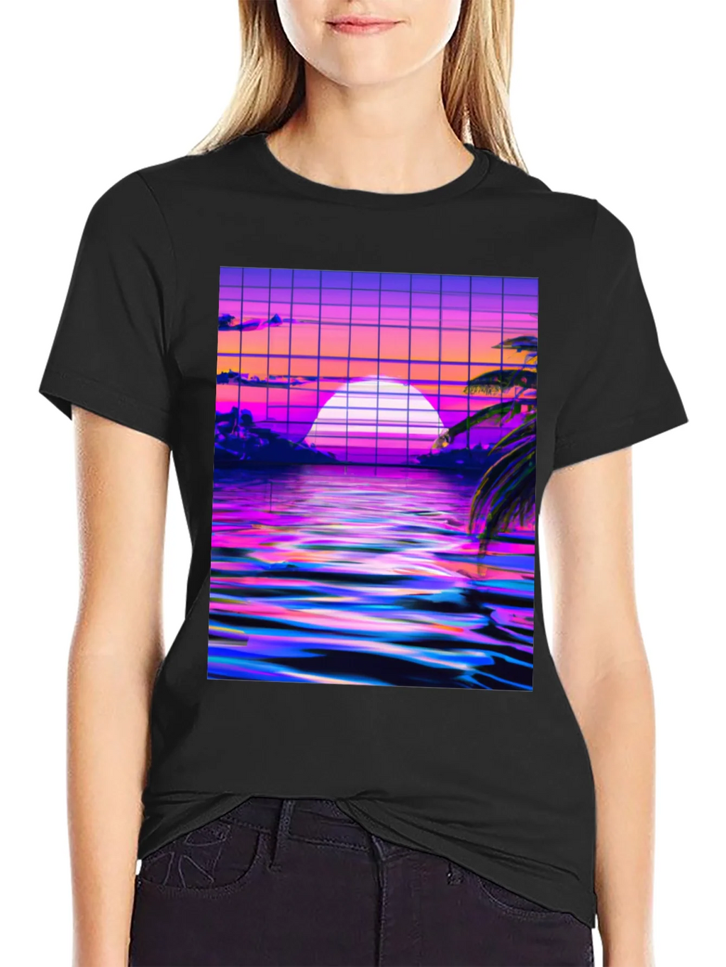Vaporwave Sunset Graphic Tee product image 2