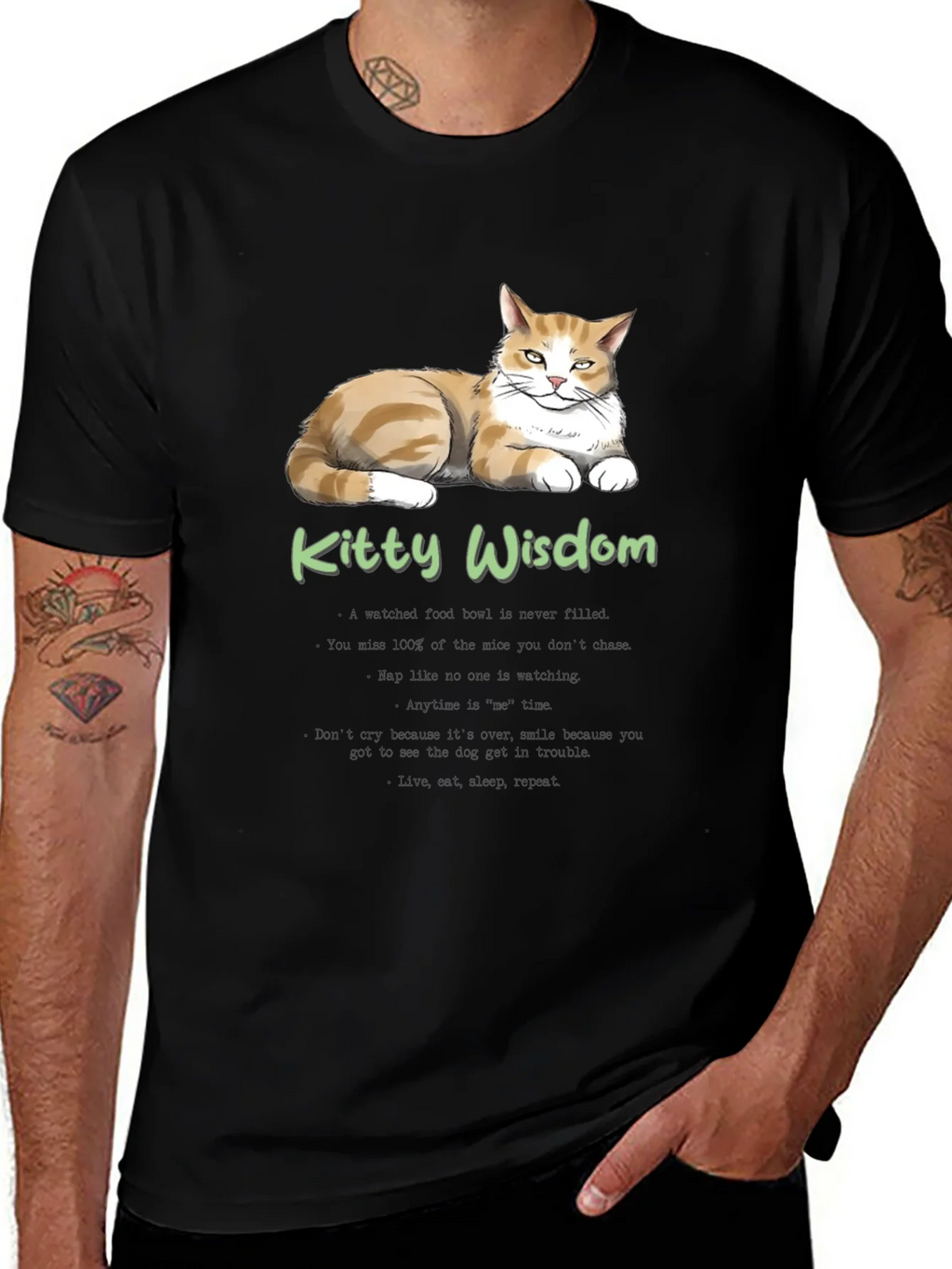 Kitty Wisdom T-Shirt - Cat Lover Tee product image 1