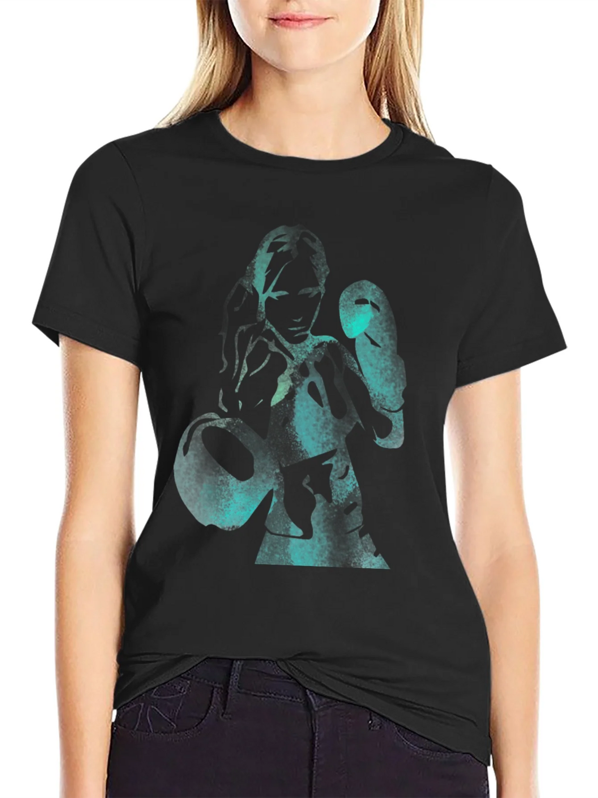 Boxer Graphic Tee - Black Cotton product image 2