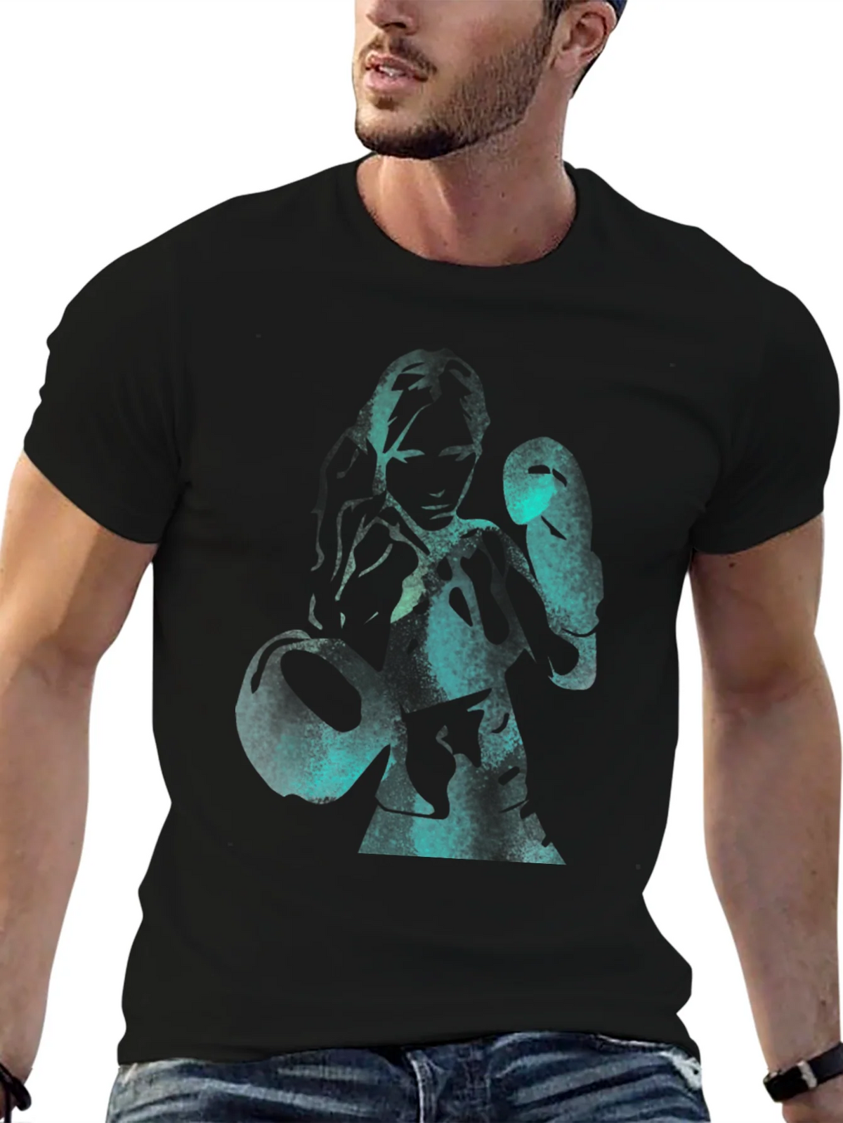 Boxer Graphic Tee - Black Cotton product image 6
