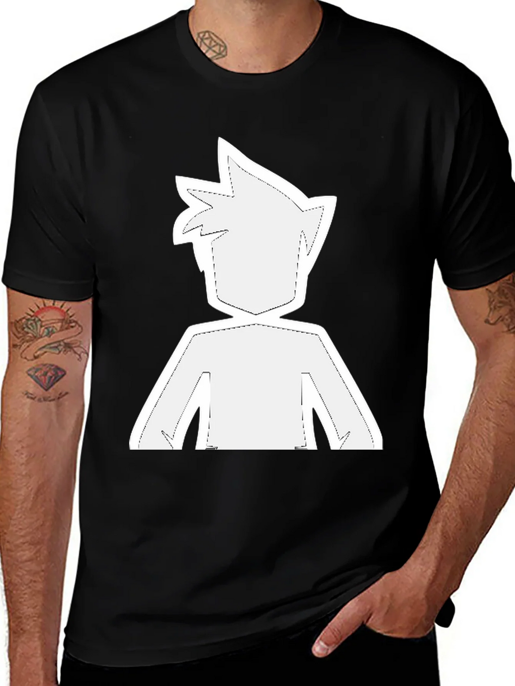 Modern Graphic Tee - Anime Inspired Silhouette product image 1