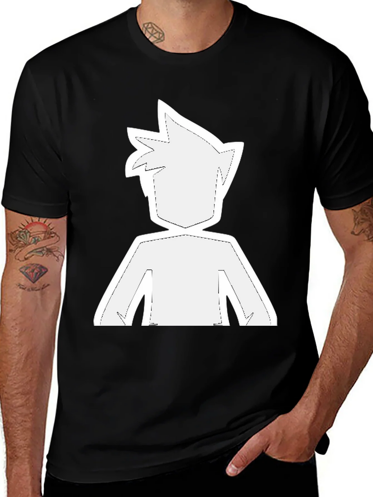 Modern Graphic Tee - Anime Inspired Silhouette product image 1