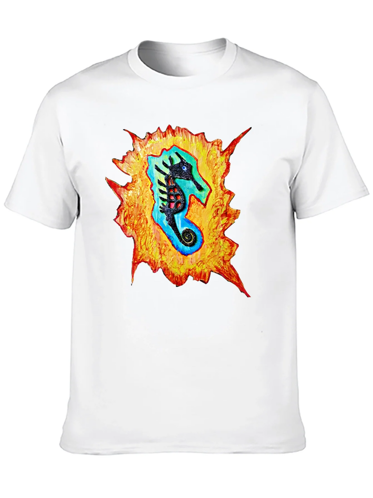 Sea Horse Graphic Black T-Shirt product image 9