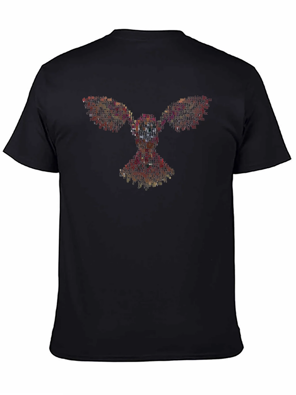 Abstract Bird Word Art Graphic Tee product image 4