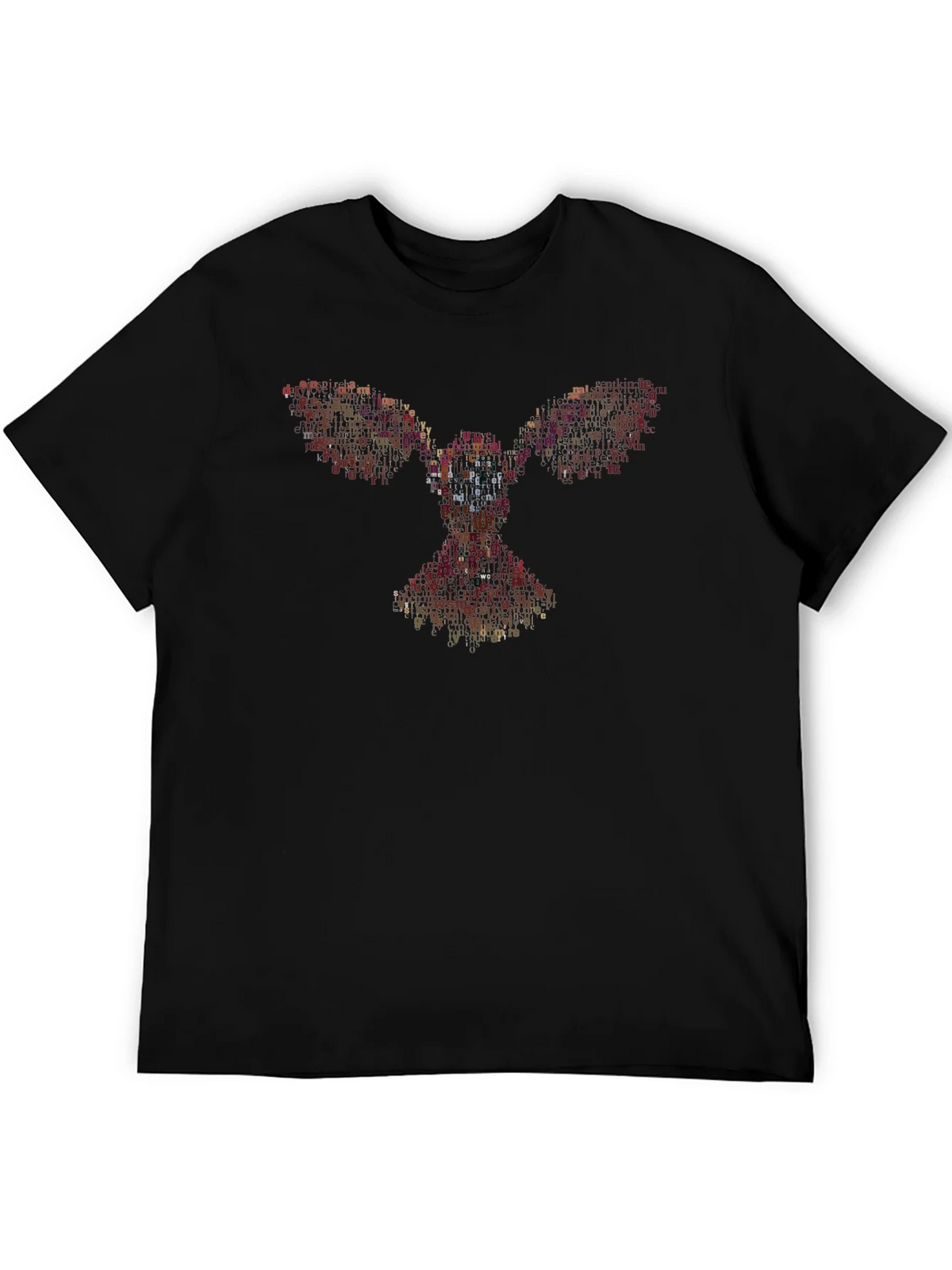 Abstract Bird Word Art Graphic Tee product image 5