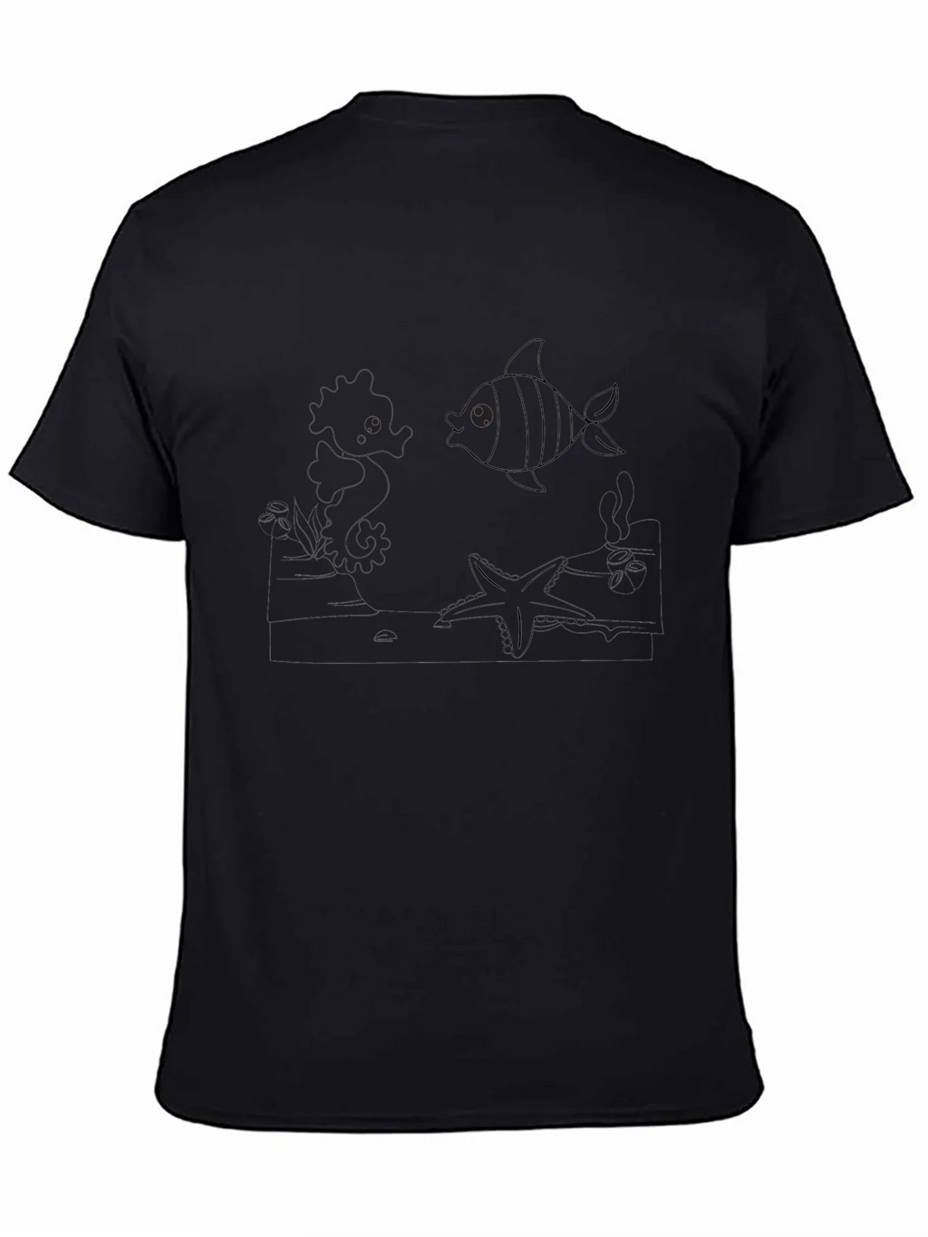 Whimsical Ocean Life Black Tee product image 4