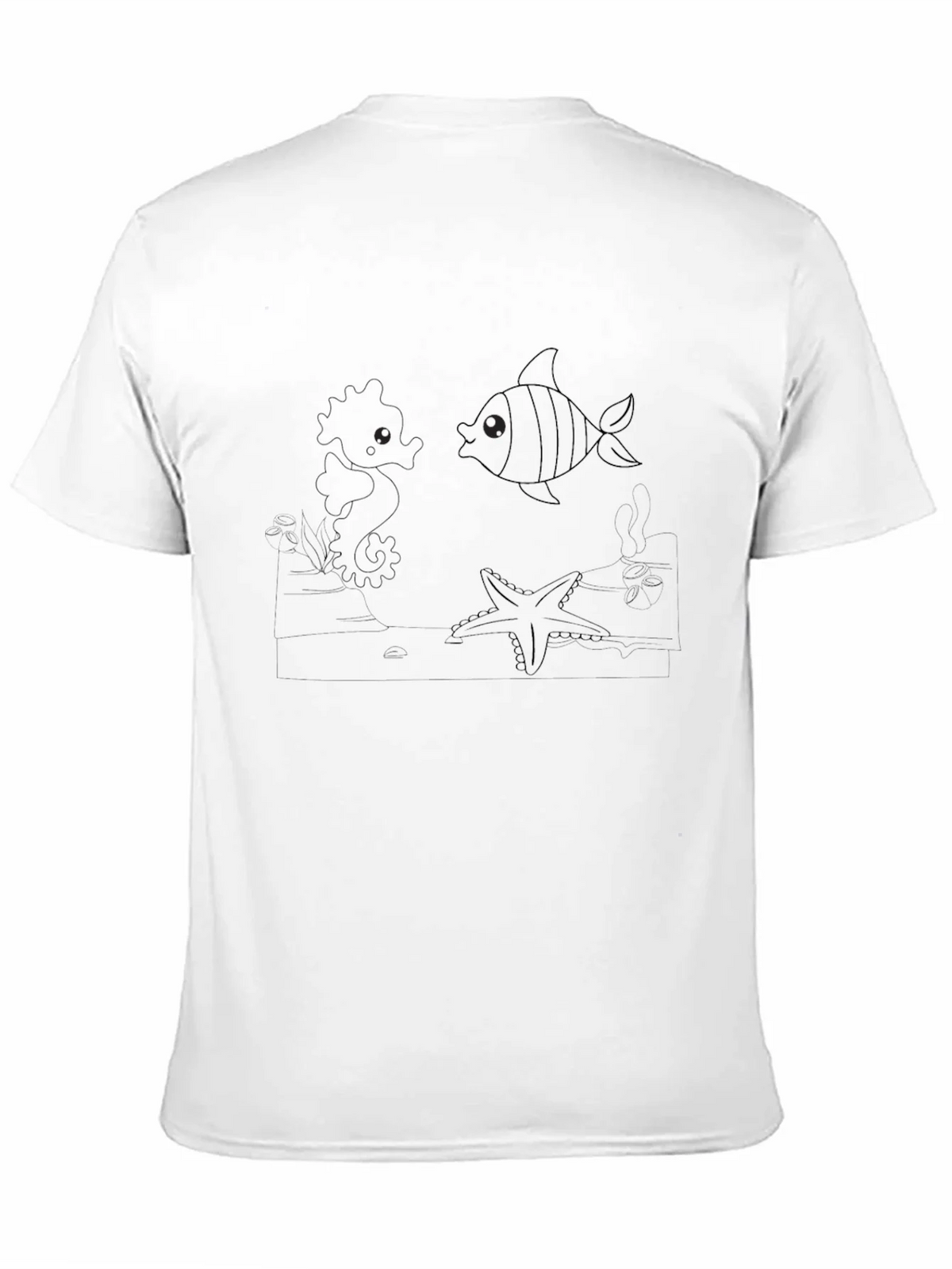 Whimsical Ocean Life Black Tee product image 10