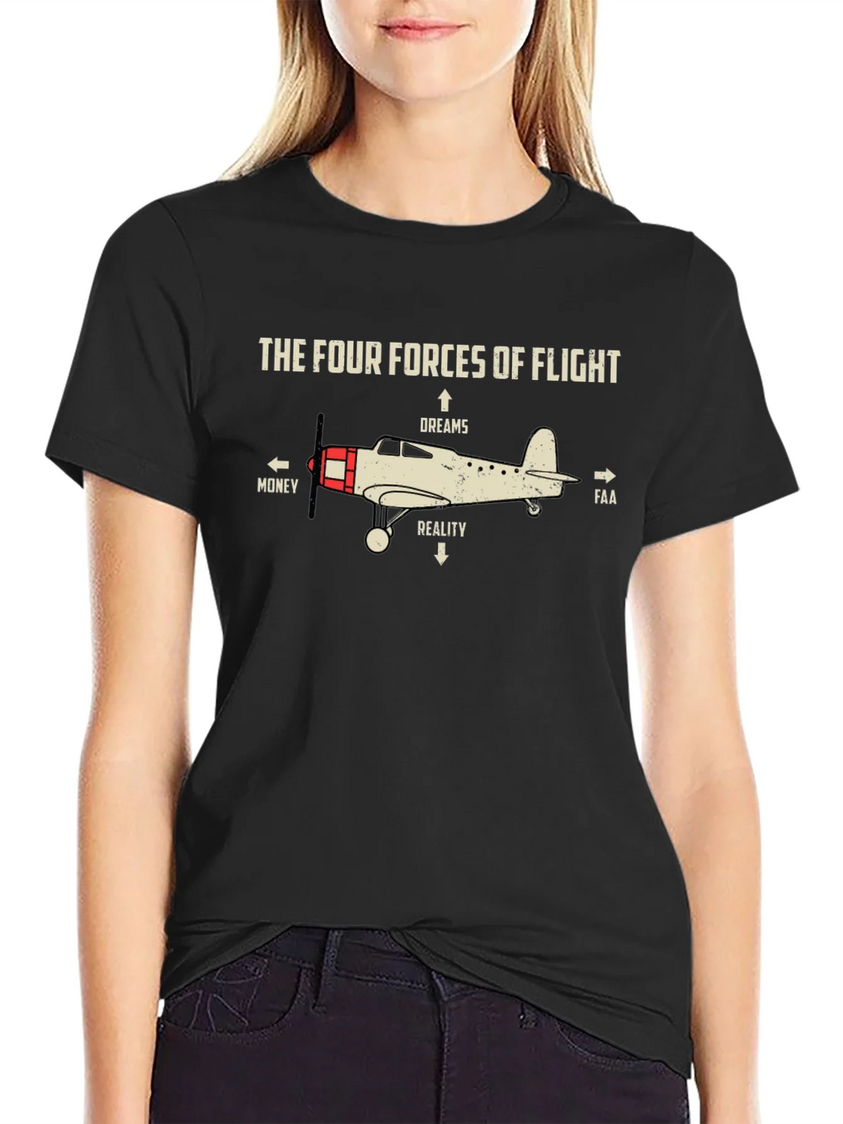 Aviation Humor Tee: The Four Forces of Flight product image 2