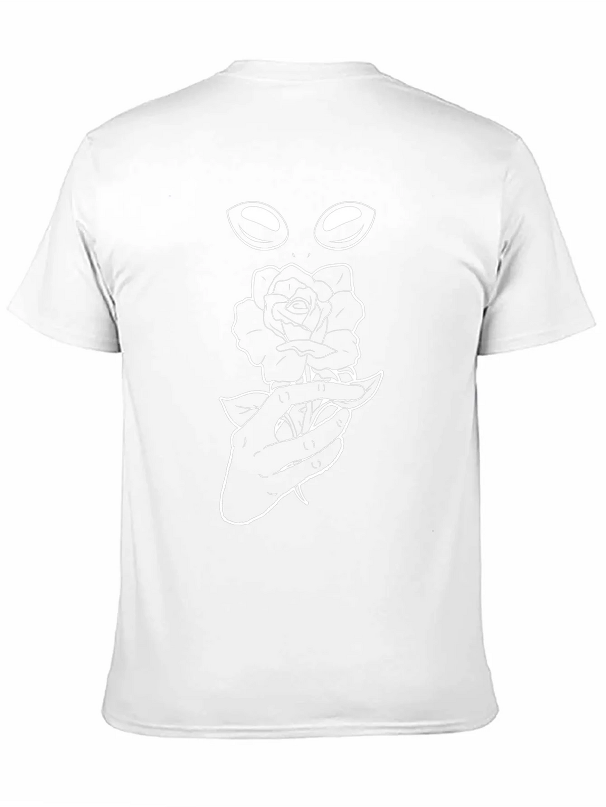 Alien Rose Graphic Tee - Black Cotton T-Shirt product image 10