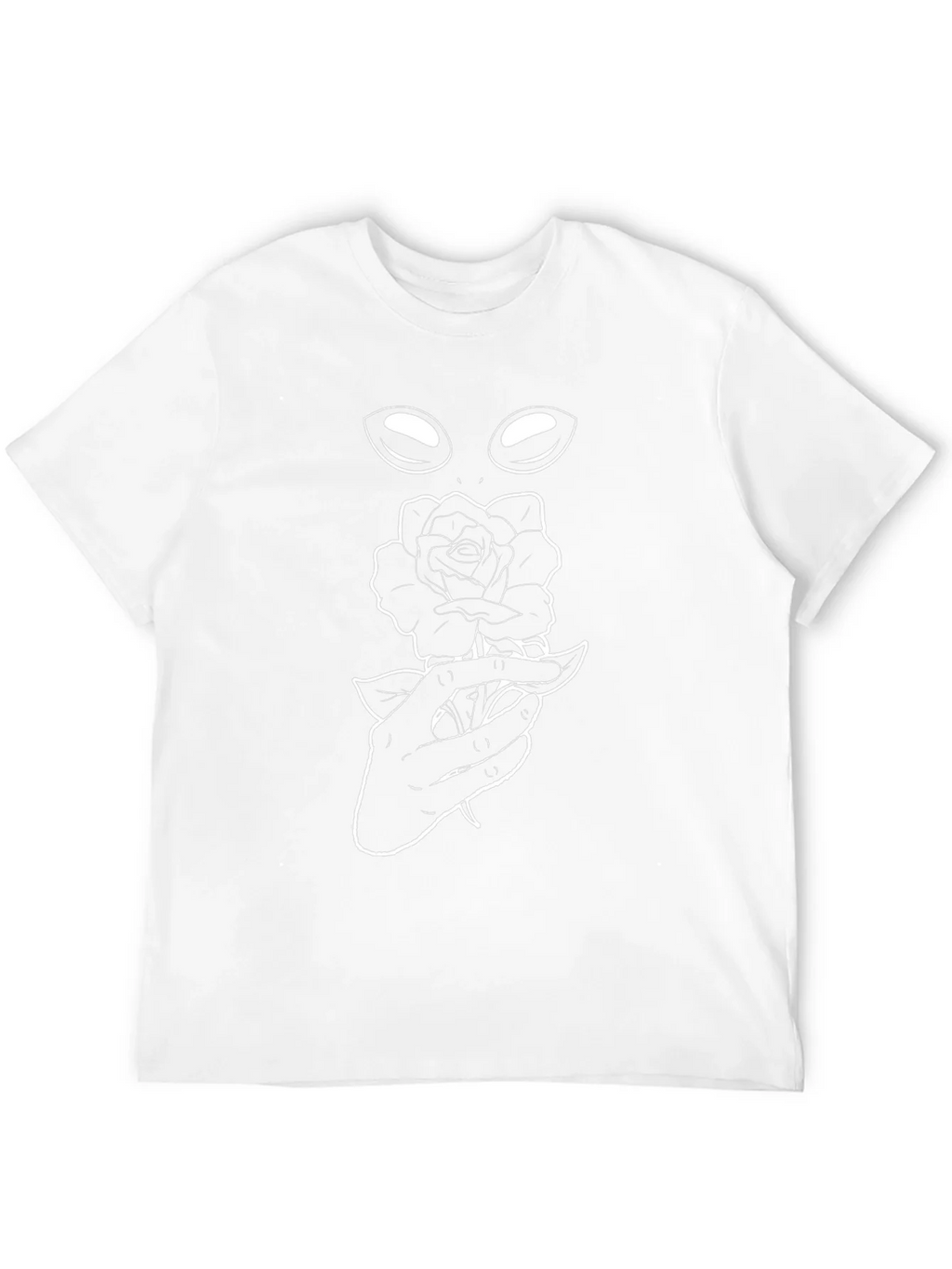 Alien Rose Graphic Tee - Black Cotton T-Shirt product image 11