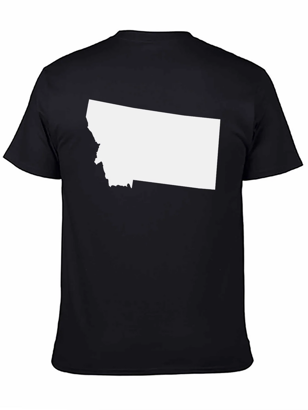 Montana State Outline Black T-Shirt product image 4