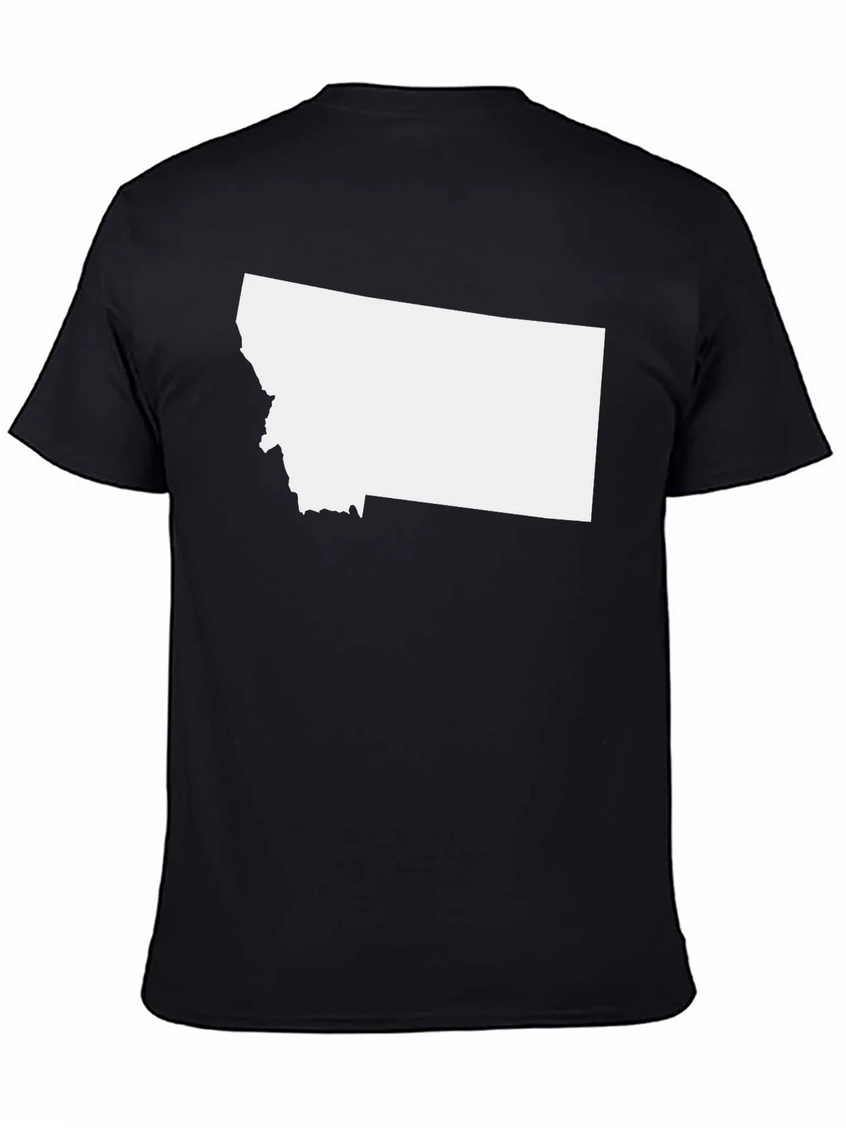 Montana State Outline Black T-Shirt product image 4